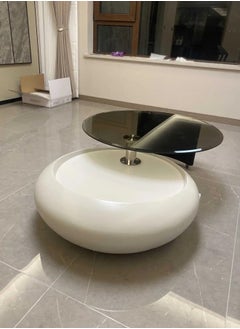 fashionhome Multipurpose Modern Luxury 360 Degree Rotatable Design Coffee Table Swivel Side Table Center Table Serving Table for Living Room Bedroom Home Office 128x37 cm (Fully Assembled)  - Image 3