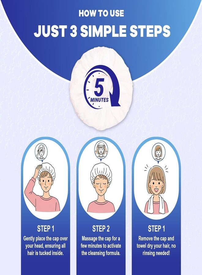 MedVance No Rinse Shampoo Cap, Rinse Free Shower Cap that Shampoos & Conditions, Elderly Care Products, Bedridden Patients, PH Balanced & Hypoallergenic, 6 Pack - Image 4
