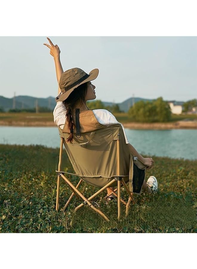 Toby's New Outdoor Aluminum Alloy Travel Foldable Camping Chair With High Back Rest Fishing Chair Portable Beach Chair (61x63x92cm) - Image 2