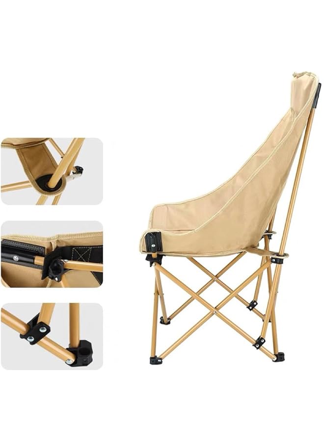 Toby's New Outdoor Aluminum Alloy Travel Foldable Camping Chair With High Back Rest Fishing Chair Portable Beach Chair (61x63x92cm) - Image 5