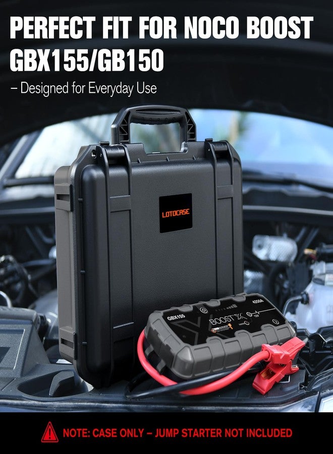 حقيبة لحمل جهاز NOCO Boost X GBX45 - حقيبة صلبة مقاومة للماء مع إسفنج مقطوع مسبقًا، صندوق سفر واقٍ مقاوم للصدمات متوافق مع جهاز NOCO Boost X GBX45 UltraSafe لتشغيل السيارة (الحقيبة فقط) - Image 3