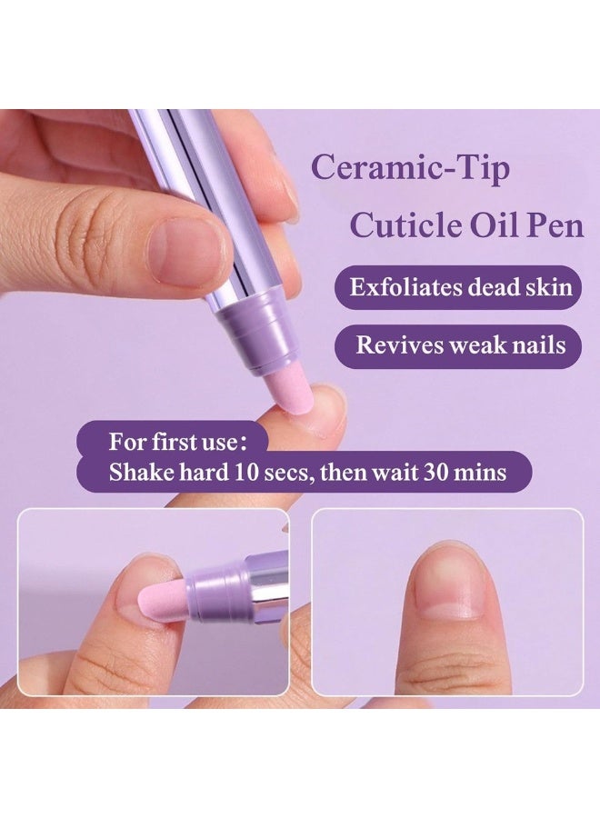 SUFADA 3-in-1 Cuticle Oil Pen with Ceramic Tip,  Nail Treatment for Hangnails, Dry & Damaged Nails, Cuticle Pusher & Remover, Nail Care Pen - Image 4