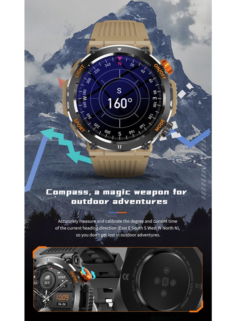 SKT Shiketro HT17 Smartwatch with Heart Rate, Bluetooth Calling, and Compass for Outdoor Sports - Image 2