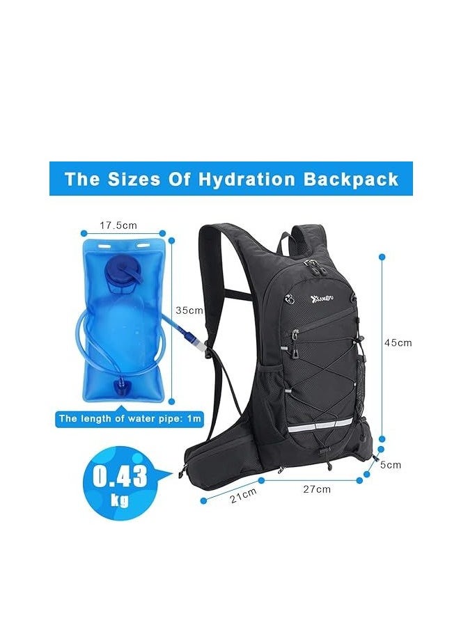 Generic - Hydration Backpack Cycling Pack Climbing Daypack with Water Bladder 2L Outdoor Sports Breathable Ultralight Bicycle Running Vest Bag Tactical Backpack Rucksack for Biking Race Hiking Camping Marathon - Image 1