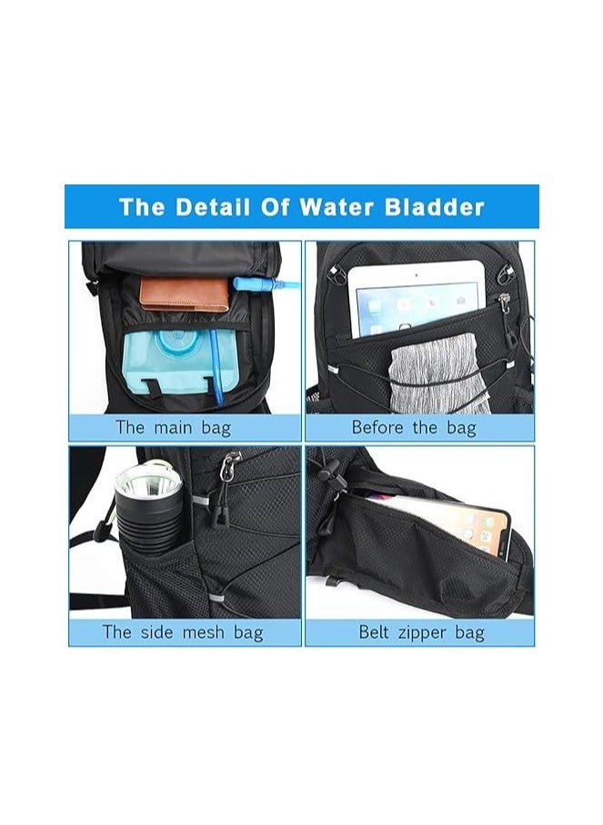 Generic - Hydration Backpack Cycling Pack Climbing Daypack with Water Bladder 2L Outdoor Sports Breathable Ultralight Bicycle Running Vest Bag Tactical Backpack Rucksack for Biking Race Hiking Camping Marathon - Image 1
