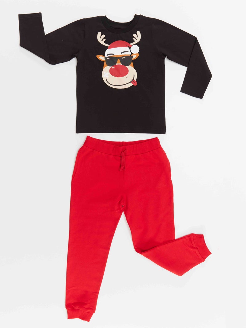 Denokids New Year Deer Boy T-shirt&Pants Set - Image 3