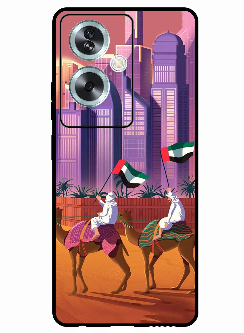 Theodor Protective Case Anti Scratch Shock Proof Bumper Cover For Oppo A2 Camel Uae Flag - Image 1