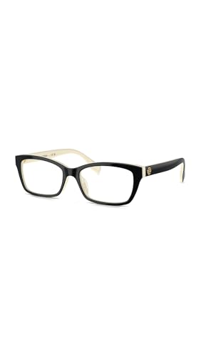 Tory Burch Women's Rectangular Eyeglasses, Black/Ivory, 51/17/140 - Image 1