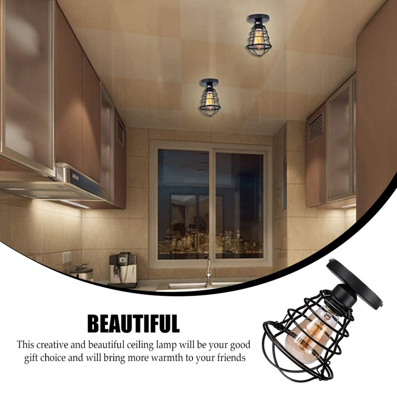 1pc Iron Art Ceiling Home Decorative Indoor Ceiling Chic Aisle Lamp - Image 3
