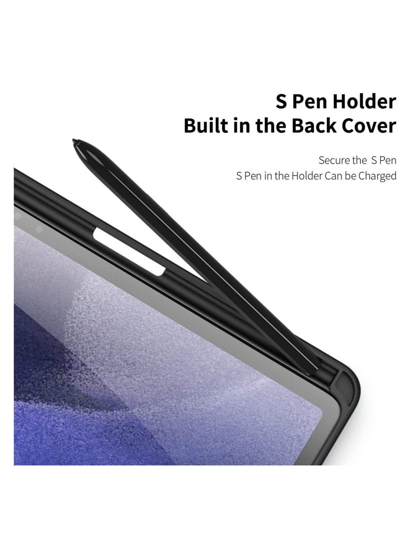 إيروريكس متوافق مع Samsung Galaxy Tab S8 Ultra 14.6 "2022 (SM-X900 / SM-X906) مع حامل S-Pen وغطاء خلفي شفاف للكمبيوتر اللوحي مع تنبيه تلقائي لجهاز Tab S8 Ultra (Tab S8 Ultra ، أسود) - Image 2