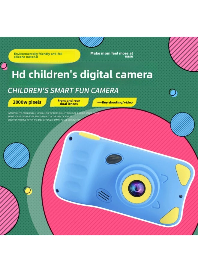 Generic Source Manufacturers Children's Camera HD Large Screen Anti-fall Mini Rabbit Baby Camera Digital Camera-Body Color:A200L HD 4.39 "Screen-Pink  - Image 2