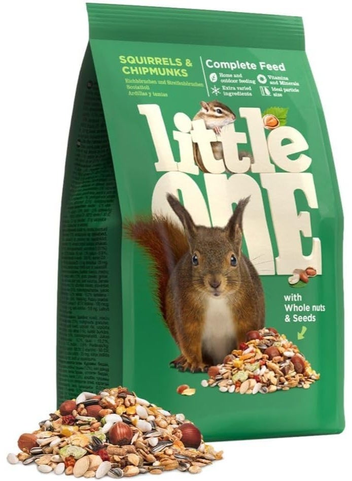 Little One Squirrel & Chipmunk Food 400g – Premium Energy-Rich Mix with Nuts, Seeds & Berries – High-Protein Diet for Red, Grey & Ground Squirrels – Supports Healthy Fur & Vitality