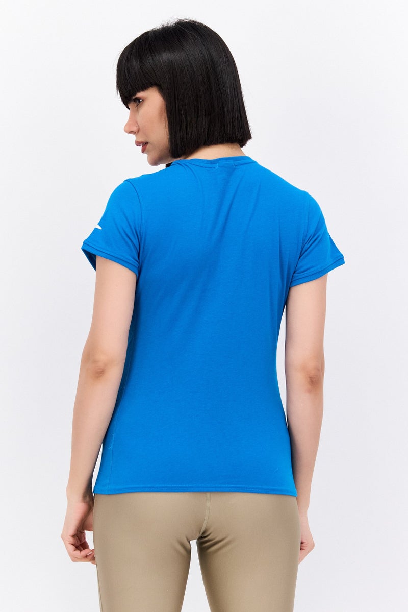 Brooks Women Sportswear Fit Short Sleeve Running Top, Blue  - Image 3