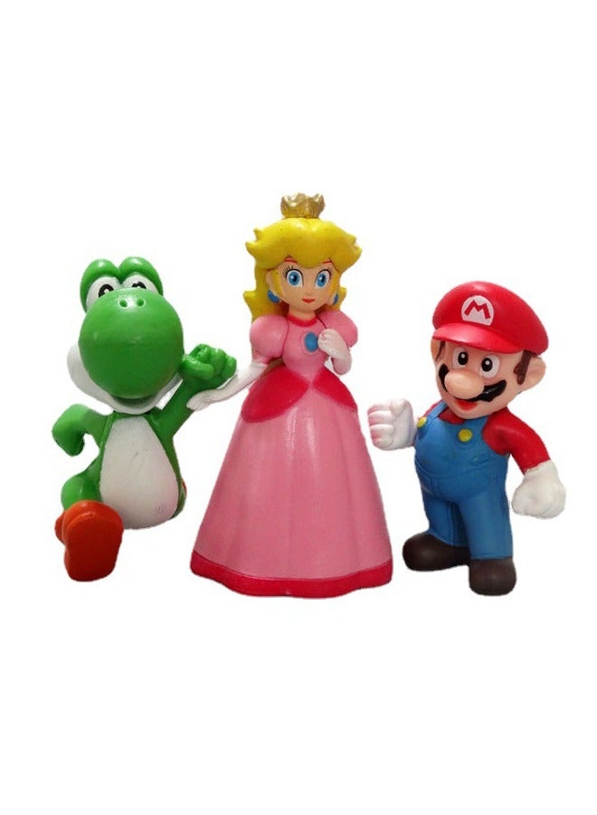 6-Piece Super Mario Action Figure Set, Mini Cartoon Mario Series Model Figure Statue, Excellent PVC Character Model Toys, for Desktop Decorations/Collectibles, Gifts for Fans  - Image 4