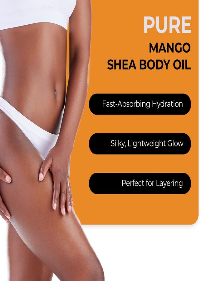RA COSMETICS Shea Body Oil, Mango – Lightweight African Body Oil with Unrefined Shea Nut Oil from Ghana – Hydrating Moisturizer for Dry Skin – Softens & Smoothes Skin from Head to Toe – 2oz - Image 2