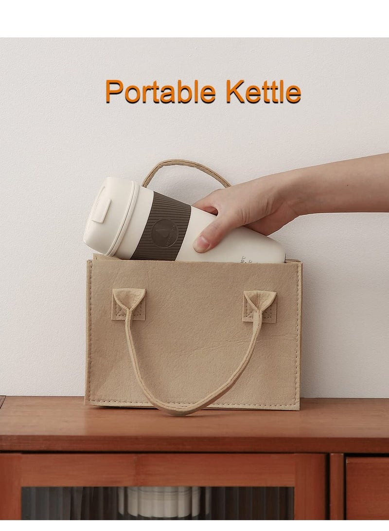 كوب تسخين محمول للسفر، كوب كهربائي صغير، خيارات 55℃ / 80℃ / 100℃، غلاية بطبقة من الفولاذ المقاوم للصدأ 304، وظيفة العزل لمدة 12 ساعة، ترمس كهربائي أنيق 300 واط سعة 350 مل، إيقاف تلقائي. - Image 4