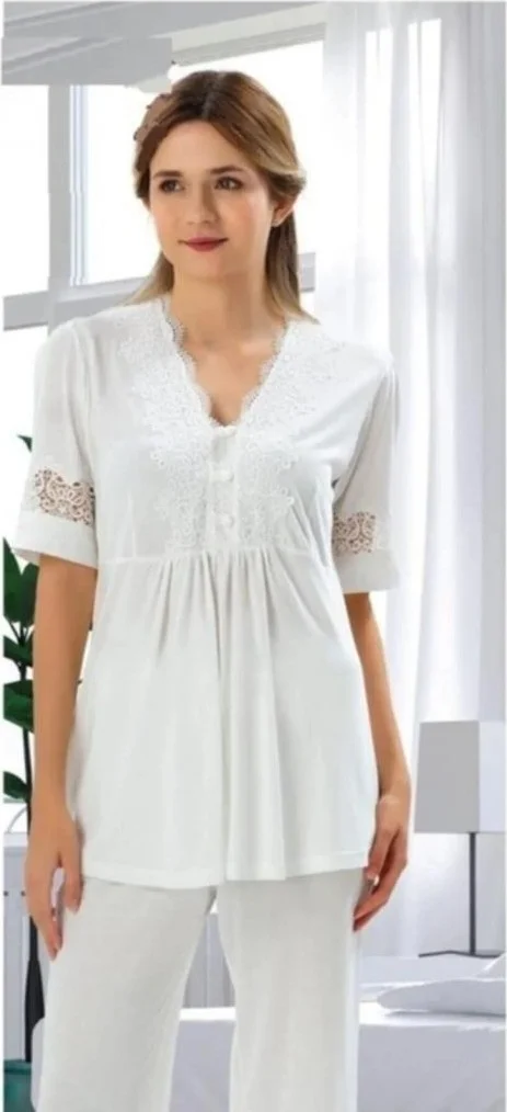 بيرول جاي Birolgaye 42007 Maternity 4-Piece Pajamas Nightgown Dressing Gown Tk