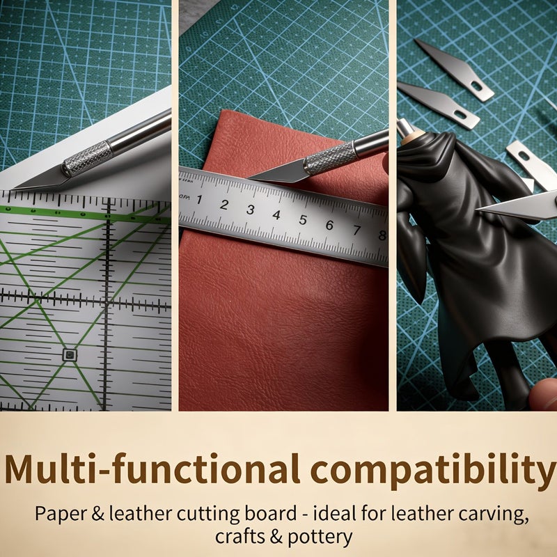 62 Piece Carving Knife Tool Set with Steel Ruler for Art Cutting Engraving Scrapbooking and Template Painting - Image 5