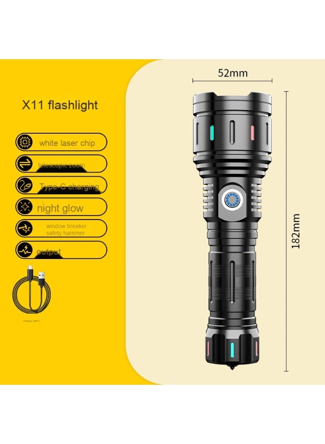 NIBEMINENT High-Brightness Aluminum Alloy Fluorescent Flashlight - The Perfect Blend of Safety and Illumination