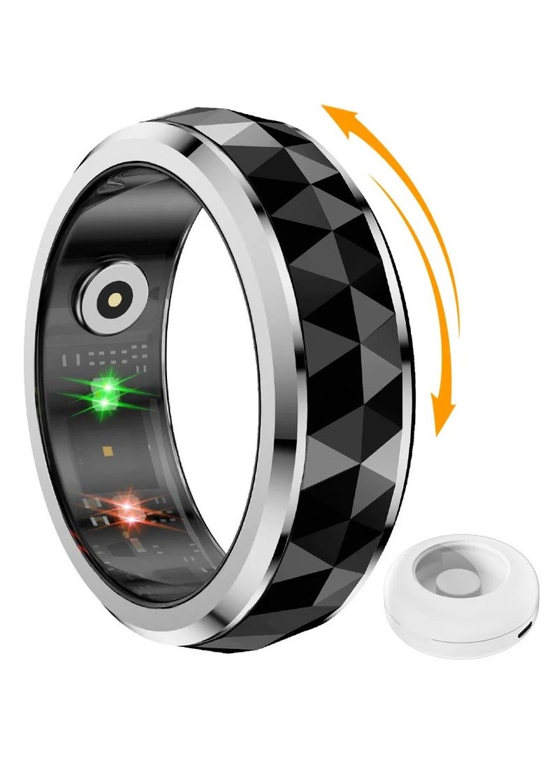ColMi COLMI R11 Ceramic Smart Ring for Men, Fidget Spinner Anxiety Relieve Ring with Charging Case, Health Monitor, 5ATM Waterproof  - Image 1