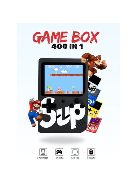 KIDS GAME | 400 IN 1 | HANDHELD GAMING CONSOLE : PORTABLE RETRO GAME PLAYER | BLACK