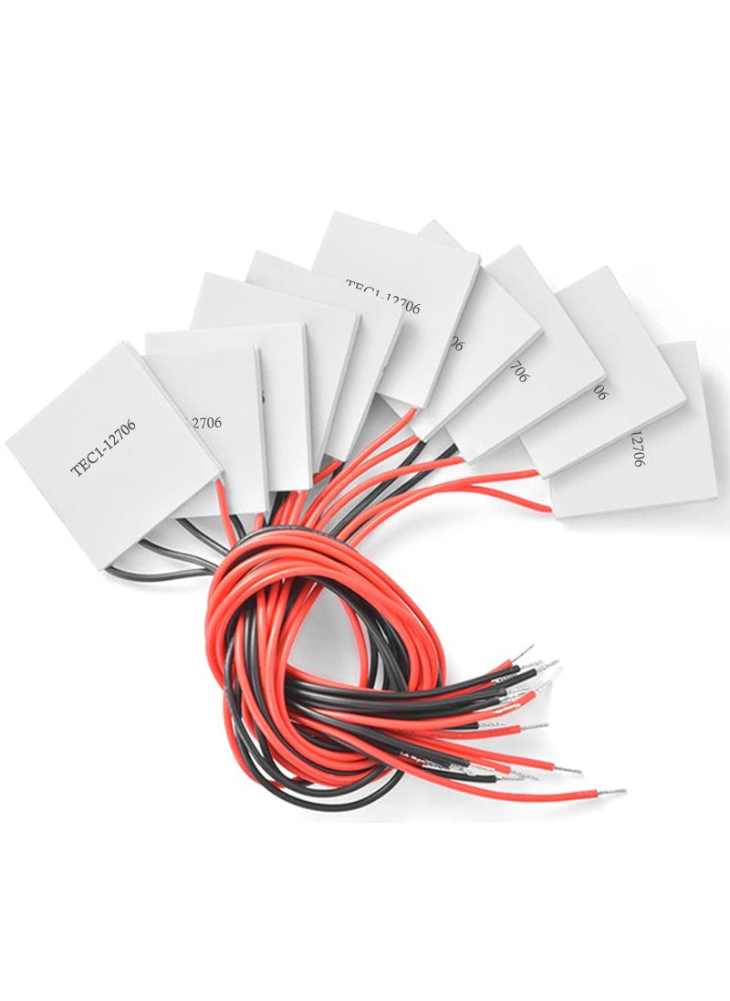 diymore TEC1-12706 12V 60W 6A 40MMX40MM Heatsink Thermoelectric Cooler Cooling Peltier Plate Module 10pcs Compatible with Gaming Consoles/Devices  - Image 1