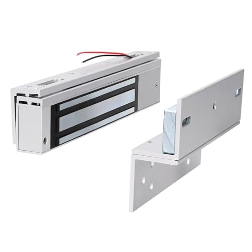 YUHANUS Electric Magnetic Door Lock with Z and L Bracket Outdoor Waterproof 280KG 600lb Holding Force Electromagnet Lock 12V DC Fail Safe NC Mode for Access Control System - Image 1