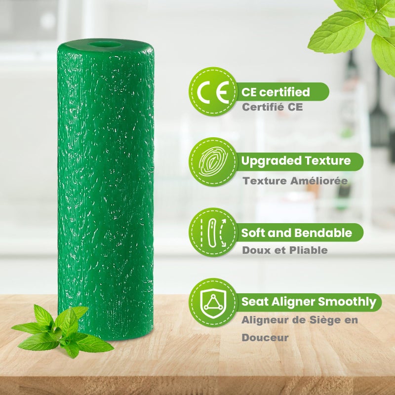 B Rush 20 قطعة تشوي لعدسات إنفزلاين، أدوات وضع العدسات للفرزات غير المرئية، أدوات وضع عدسات الأسنان تشوي، أدوات تقويم الأسنان لقضم الأسنان بدون نكهة عبوة من 2 (بدون نكهة) - Image 3