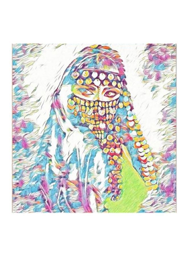 RYN Arabian Women MDF Wall Art Multicolour 30x30centimeter - Image 1