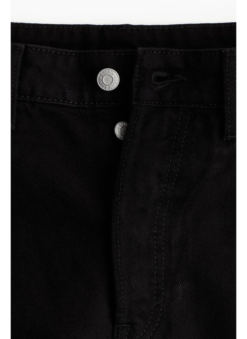 H&M Black Dark High Knee Denim shorts for Women | Best Price UAE