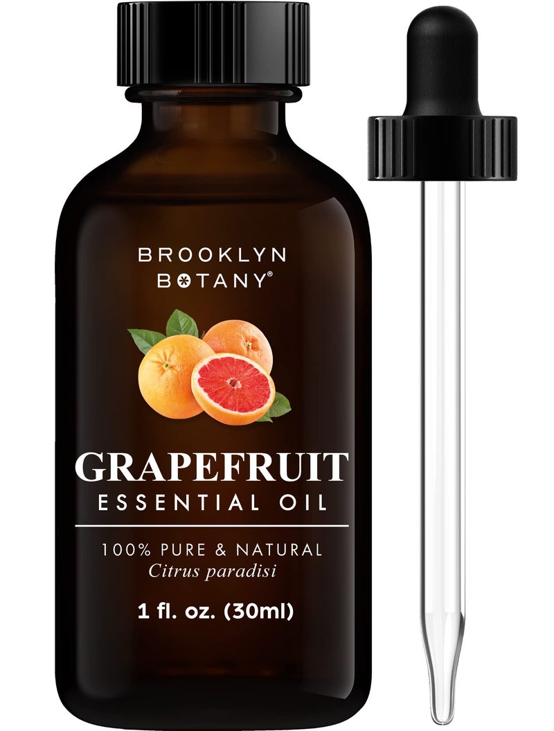 Brooklyn Botany Grapefruit Essential Oil – 100% Pure and Natural – Premium Grade Oil with Dropper - for Aromatherapy and Diffuser - 1 Fl Oz - Image 1
