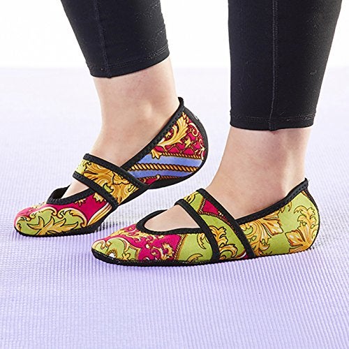 Nufoot Betsy Lou Women's Slippers, Foldable, Flexible Flats, Slipper Socks, Travel Slippers, Exercise Shoe, Dance Shoe, Yoga Socks, House Shoes, Indoor Shoes, Pink Baroque, Small - Image 5