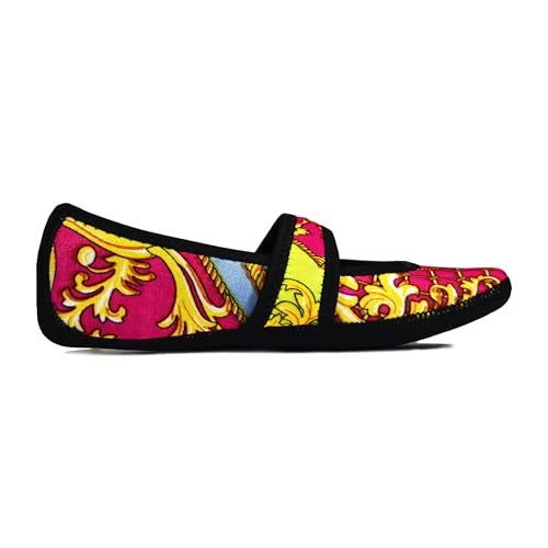 Nufoot Betsy Lou Women's Slippers, Foldable, Flexible Flats, Slipper Socks, Travel Slippers, Exercise Shoe, Dance Shoe, Yoga Socks, House Shoes, Indoor Shoes, Pink Baroque, Small - Image 3