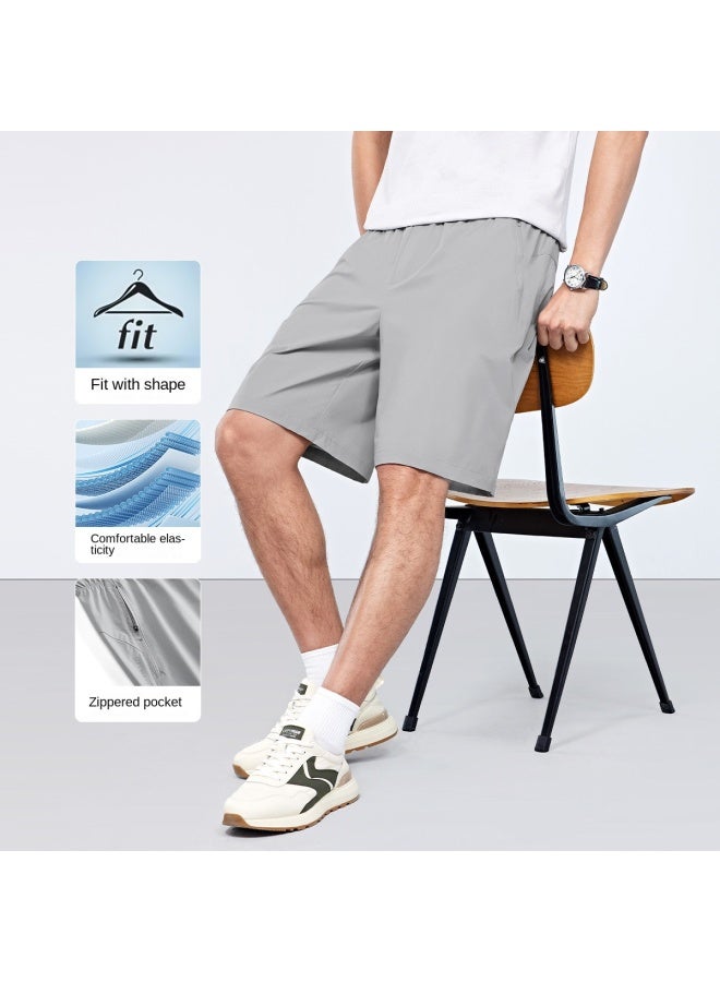 Septwolves Lightweight And Breathable】solid Color Simple And Versatile Casual Men's Shorts For Summer Sports And Leisure - Image 2