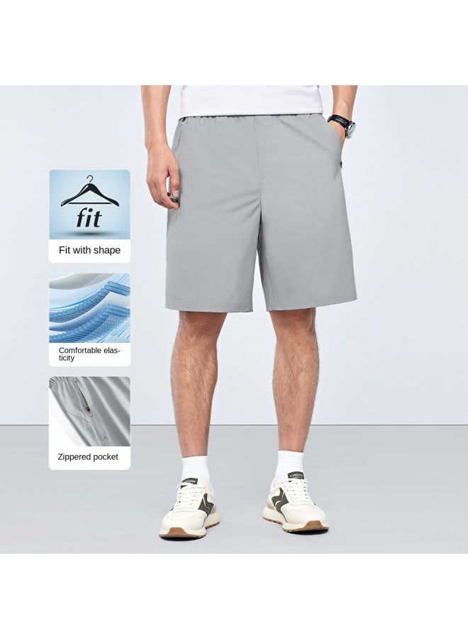 Septwolves Lightweight And Breathable】solid Color Simple And Versatile Casual Men's Shorts For Summer Sports And Leisure - Image 3