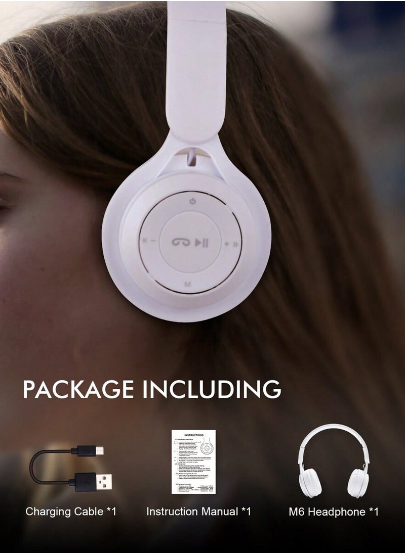 Wireless Bluetooth Over-Ear Headphones, Intelligent Noise Cancellation, Comfortable Fit, Multi-Mode Playback with Card/Line/Bluetooth, Bluetooth 5.0 Stable Connection, Clear Sound Quality