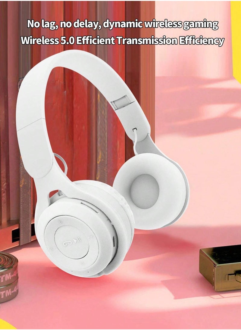 Wireless Bluetooth Over-Ear Headphones, Intelligent Noise Cancellation, Comfortable Fit, Multi-Mode Playback with Card/Line/Bluetooth, Bluetooth 5.0 Stable Connection, Clear Sound Quality  - Image 4