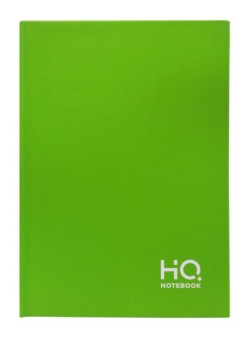 HQ A4 Size Casebound Notebook With 160 Sheets Green  - Image 1