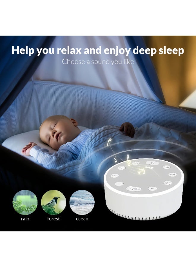 White Noise Sleep Soother Machine Soothing Music Device, Portable White Noise Maker with Soothing Sound and Music, 6 Sounds 3 Light Mode 3 Timer Modes, New Born Infants Children Kids Adults Help Sleep Soothing Mood, Soothing Calm Relax - Image 3