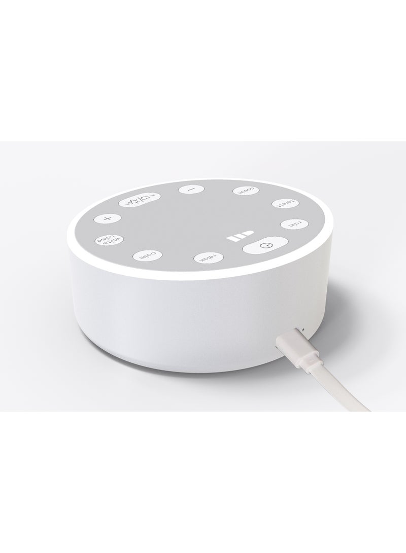 White Noise Sleep Soother Machine Soothing Music Device, Portable White Noise Maker with Soothing Sound and Music, 6 Sounds 3 Light Mode 3 Timer Modes, New Born Infants Children Kids Adults Help Sleep Soothing Mood, Soothing Calm Relax - Image 2