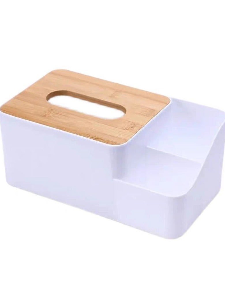 Tissue Box Holder, Multi-purpose organizer for tissue box, pens, remote control and cell phone - Image 1