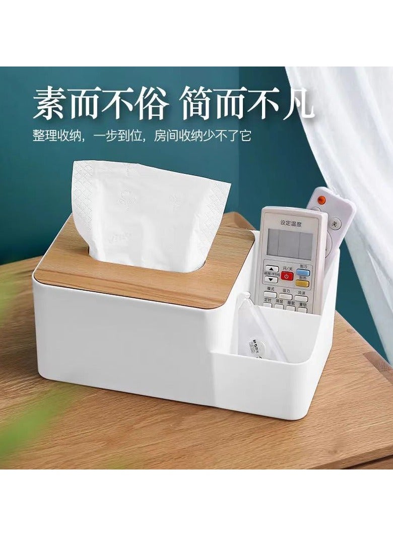 Tissue Box Holder, Multi-purpose organizer for tissue box, pens, remote control and cell phone - Image 2