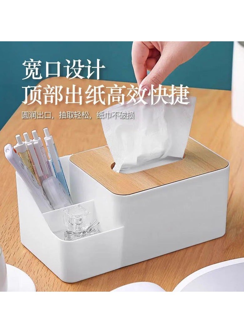 Tissue Box Holder, Multi-purpose organizer for tissue box, pens, remote control and cell phone - Image 3