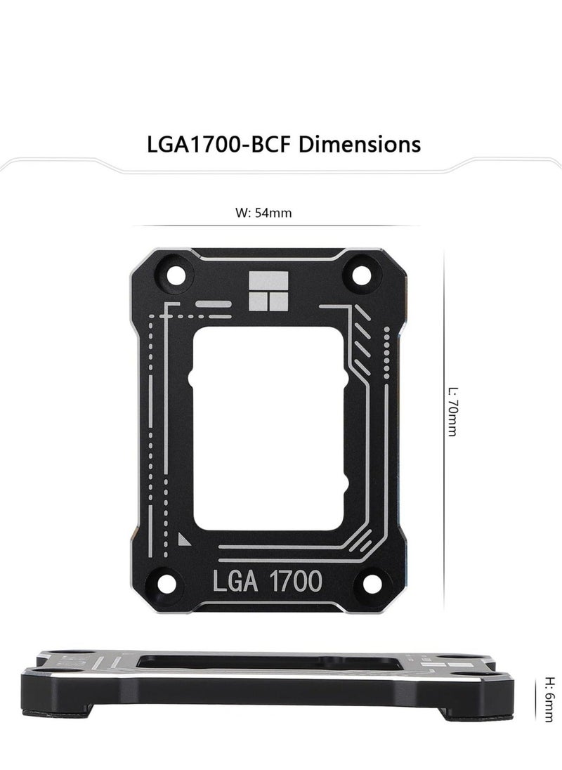 Generic For Intel 12th/13th Gen LGA 1700 Bending Bracket Frame, CPU Snap Replacement Bracket/Aluminum CPU Stress Bending Correction Fixture, Standard for Coolers (Black)  - Image 4