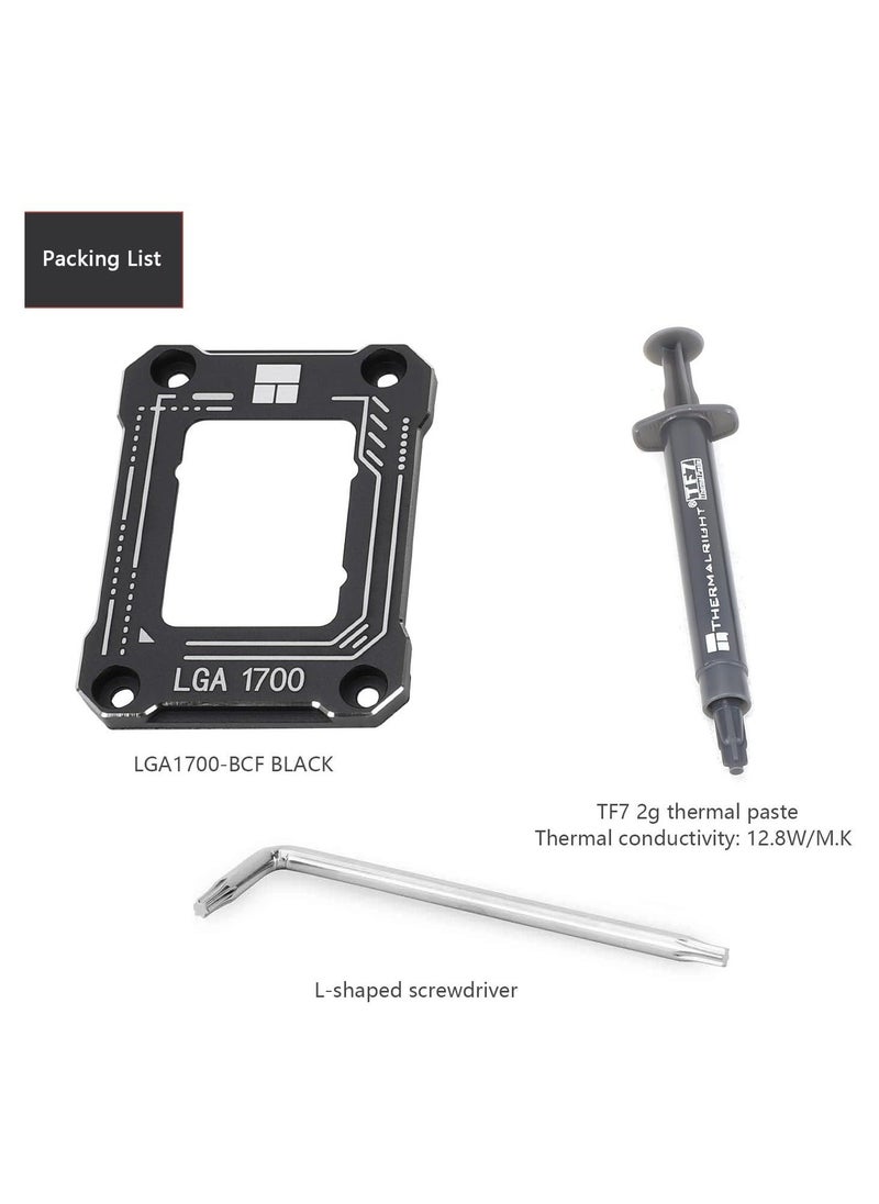 Generic For Intel 12th/13th Gen LGA 1700 Bending Bracket Frame, CPU Snap Replacement Bracket/Aluminum CPU Stress Bending Correction Fixture, Standard for Coolers (Black)  - Image 5