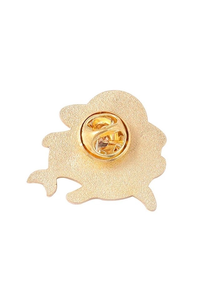 Distinctive and elegant unisex metal pin brooch with cartoon astronaut design suitable for bags and clothes - Image 3