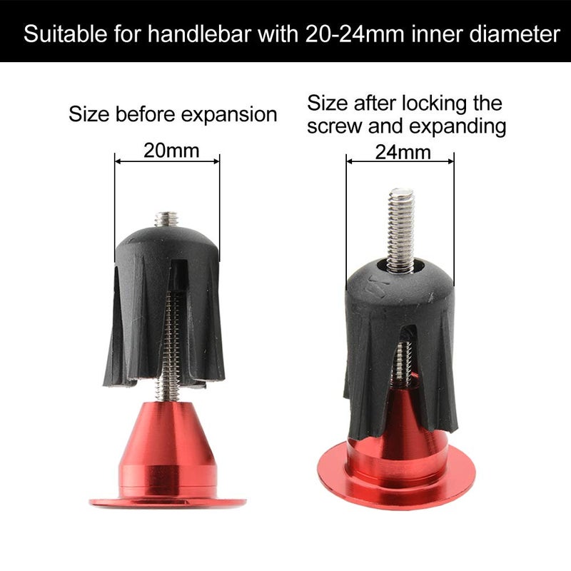 TOPCABIN Bicycle Grips,Double Lock on Locking Bicycle Handlebar Grips Rubber Comfortable Bike Grips for Mountain BMX ((Aluminum Lock Plug) Red 1 Pair) - Image 3