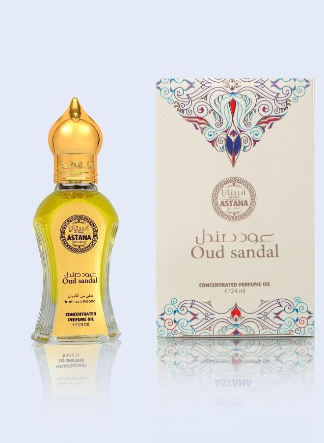 ASTANA MILLANO Oud Sandal Concentrated Perfume Oil, For Unisex Men and Women, 24ml - Image 1
