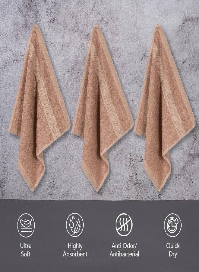 BePlush Bamboo Face Towel Set of 6 | Ultra Soft, Absorbent, Quick Dry Towels for Facewash, Gym, Travel, Spa and Yoga | Sensitive Skin Friendly | Face Towel for Women & Men | 450 GSM 30x30 Cms | Rust - Image 3