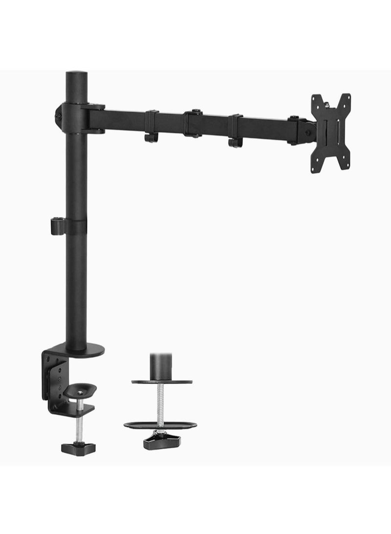 ستارجولد حامل شاشة بذراع واحد وحامل طاولة مكتبي LCD مقاس 13 إلى 27 بوصة باللون الأسود - Image 4